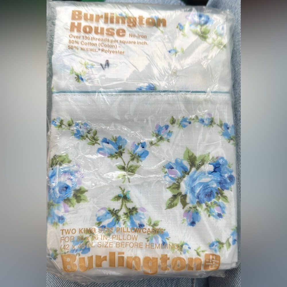 Vintage burlington house king pillow cases